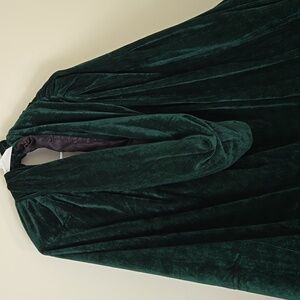 Beautiful full length Fully lined Taylor Swift Willow green velvet cloak Hooded